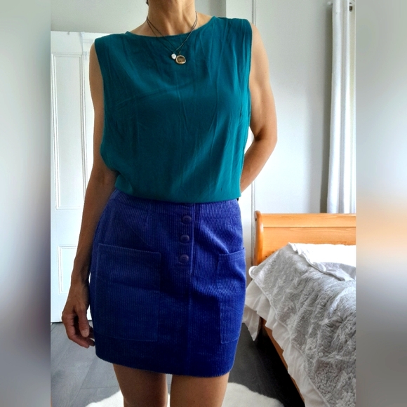 ROLLA'S NWT Francoise Cord Mini Skirt in Electric .. Small - Picture 3 of 16